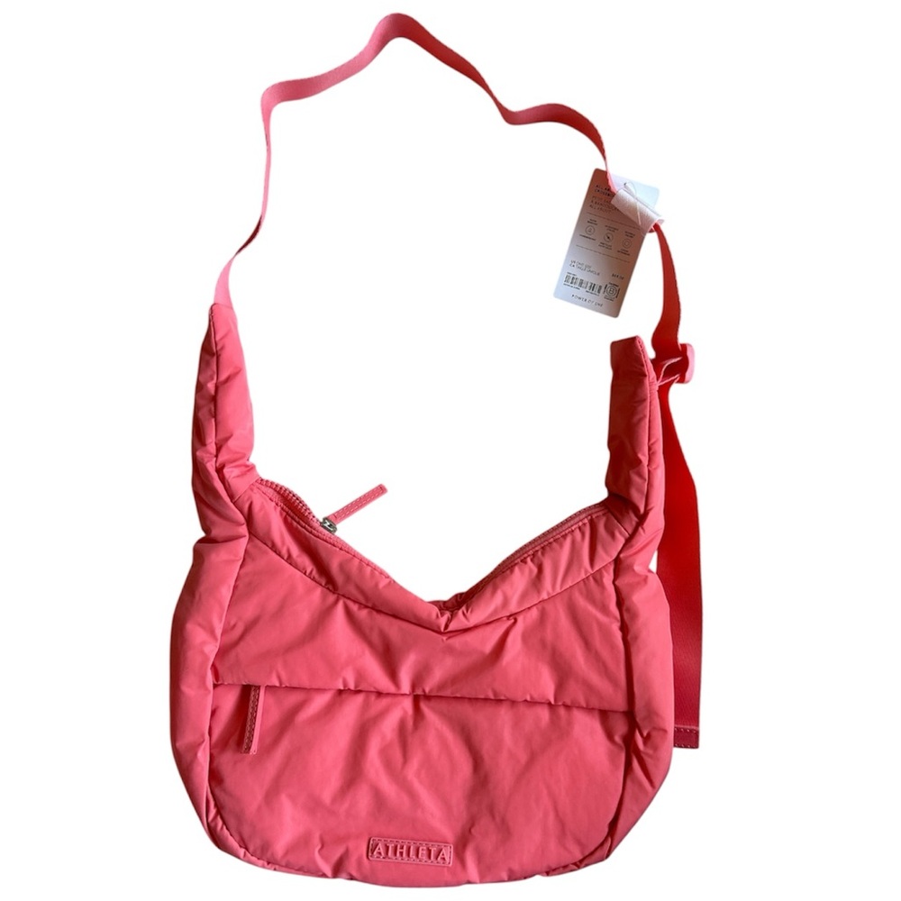 Athleta All About Small Crossbody Hobo Bag in Mimosa Pink NWT - Picture 5 of 7